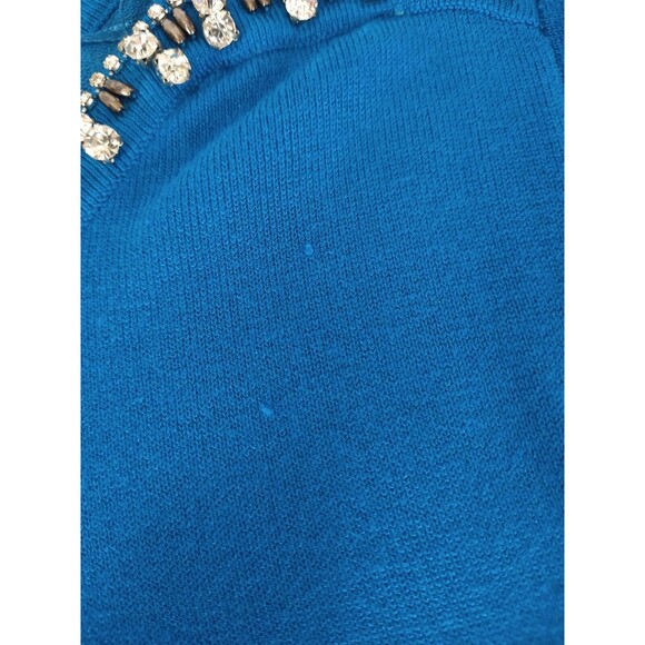 The Limited 3X Beaded Blue top NWT Flaw Snags *See Pics Dressy Cocktail Party - Picture 8 of 14